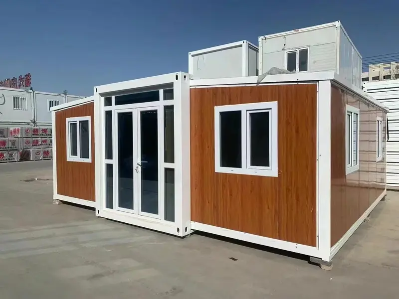 Kustom wadah lipat struktur baja modular prefab rumah mobile