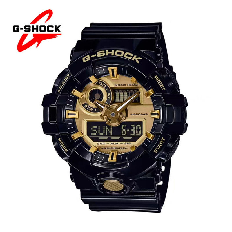 G-SHOCK Watches for Men GA700 Quartz Clock Casual Fashion Multifunctional Outdoor Sport Shockproof LED Display Resin Strap Watch