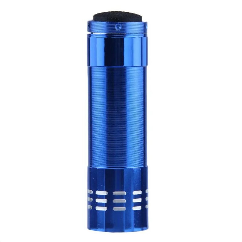 Mini lampe de poche imperméable à 9 LED, Ultra brillante, en Aluminium bleu, idéale pour le Camping