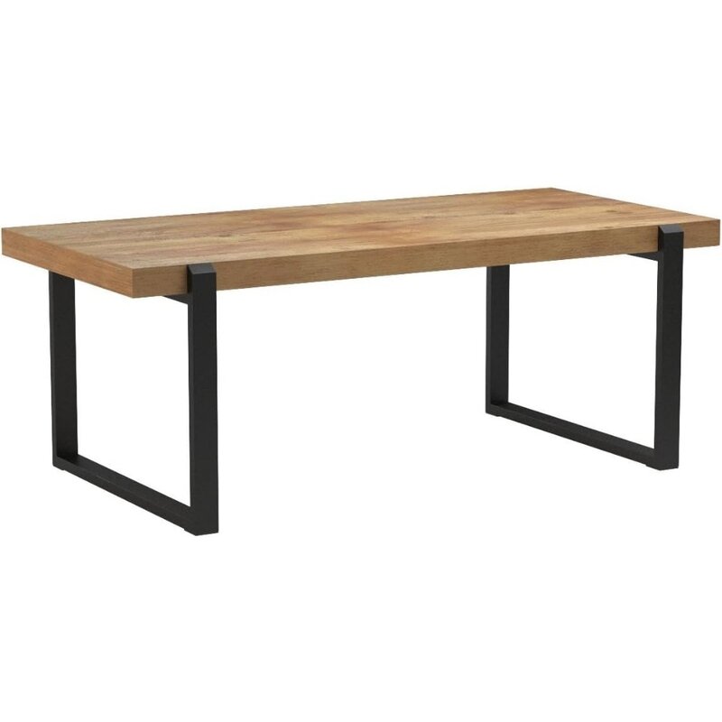 Технические, деревянный и металлический промышленный коктейльный стол для гостиной, 23,6 дюйма, Д x 47,2 дюйма Ш x 18 дюймов в, 47 дюймов дуб,