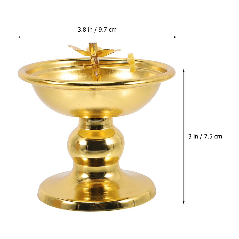 Oil Lamp Dish Decorative Candles Kerosene Retro Butter Tealight Holder Holders Temple Brass