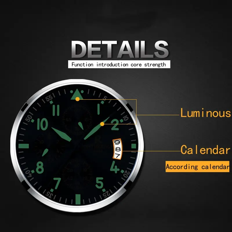 Ontheedge – montre-bracelet à Quartz pour hommes, chronographe lumineux, étanche, marque de luxe