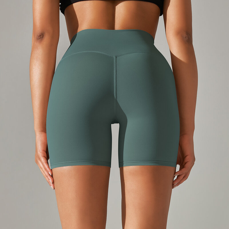 Pantalones cortos de Yoga para mujer, mallas deportivas transpirables de cintura alta, para correr y ciclismo, para verano