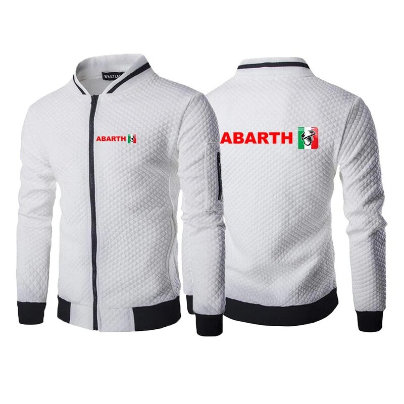 2024 New Men Abarth Printing Comfortable Casual Fashion Simple Spring Autumn Hot Sale Six-color Zipper Round Neck Coat