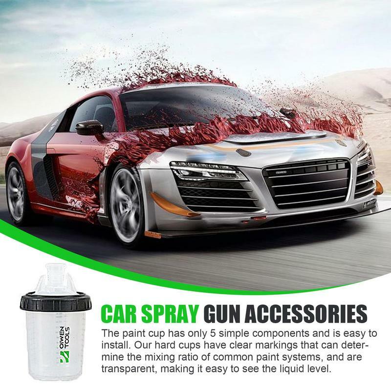 Paint System Hard Cup Clear Scale Reusable Car Painting Kit Paint Tools & Equipment With 50 Cup & Lids System Spray Guns &