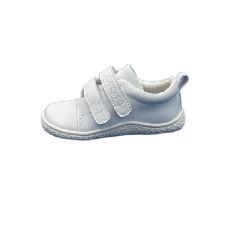Tipsietoes-Sapatilha de couro genuíno para meninas e meninos, correias duplas elásticas minimalistas, sapato descalço para crianças, novo, frete grátis, 2024