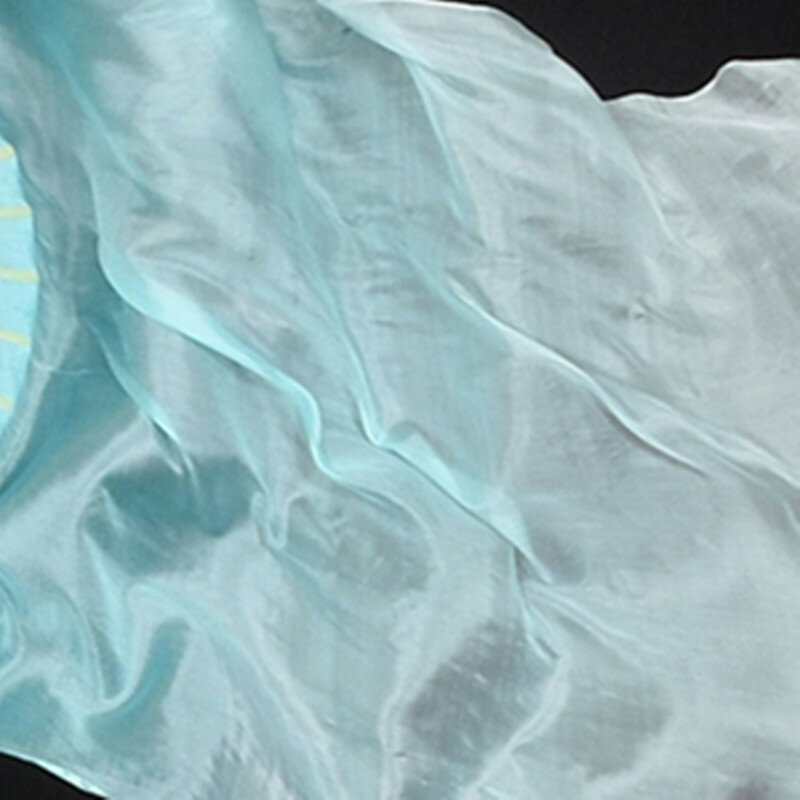 Professional Bellydance Silk Veils Light น้ำหนัก100% ผ้าไหมพัดลมมือที่มีสีสัน Dancer Performance Props Extra ยาว Flowy 1.8M