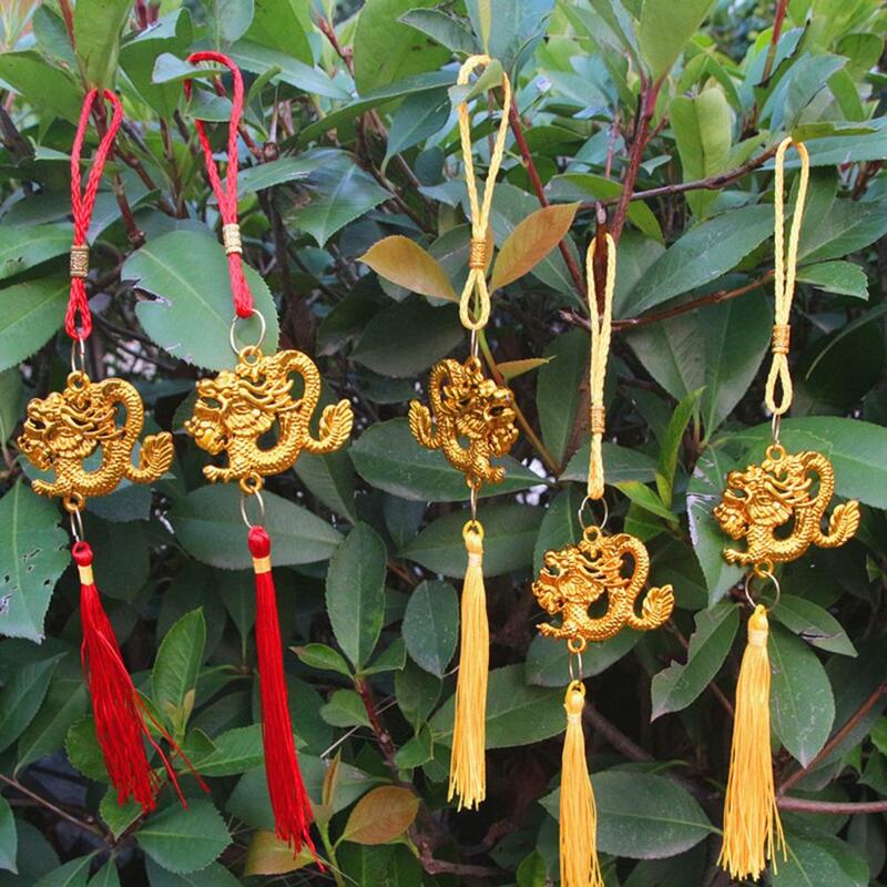 Pendentif dragon du zodiaque chinois, fabrication exquise, mascotte porte-bonheur, pompon de fabrication fine pour la création