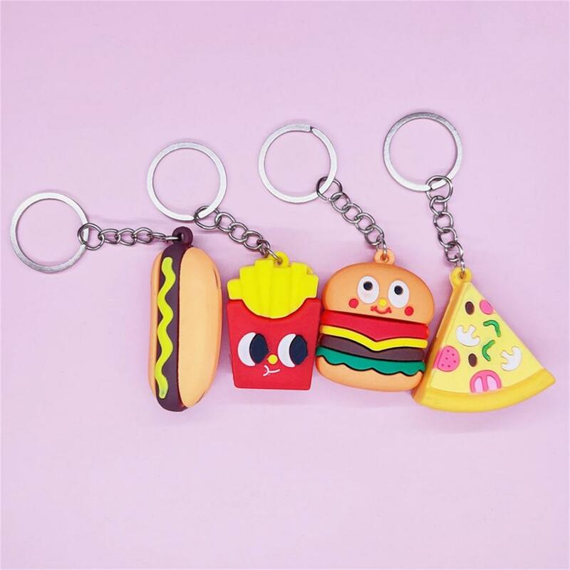 Unique King Ring Holder Creative Car Keychain Colorful Decorate Imitation Food Car Keychain