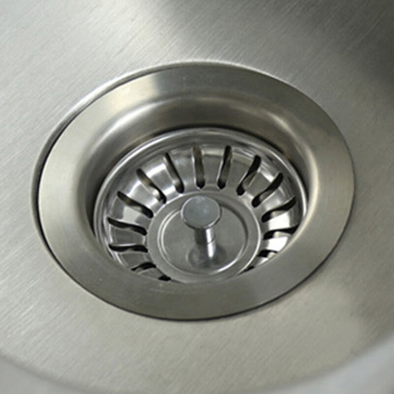 Aço inoxidável Kitchen Sink Strainer, Waste Plug, Substituição Basin Drain Filter, Acessório Premium, 78mm, 3 "Fixação Pin, 2 pcs