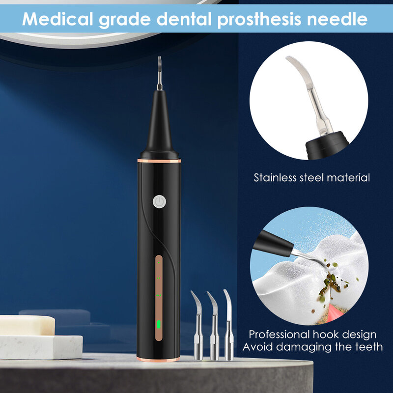Ultrasonic elétrica Irrigador Dental, LED Oral Tartar Cálculo Mancha Removedor, Visual Dental Scaler, Dentes mais limpos, Ferramentas de clareamento, 3 Modos