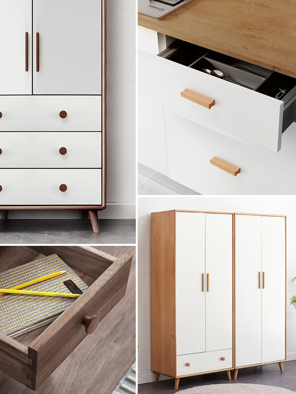 KAK – poignées de meubles en bois 1200mm, longues pour armoires et tiroirs, boutons de commode, placard à chaussures, quincaillerie de porte de cuisine