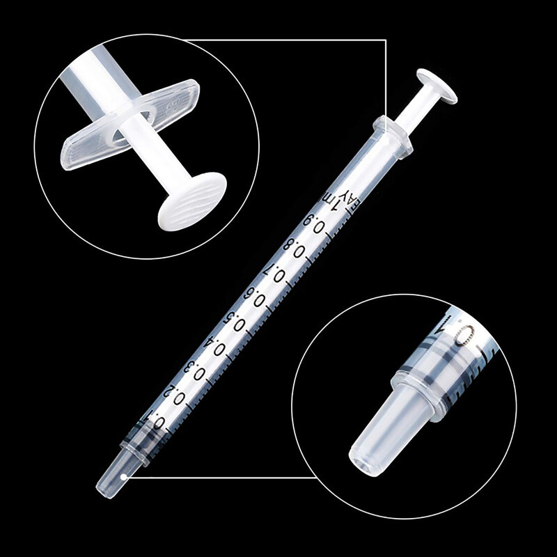 0.5ml-1ml-1mlLuer LockDisposable Plastic Syringe Sterile Individually Wrapped Needle Not Includedused ToRefill Measured Nutrient