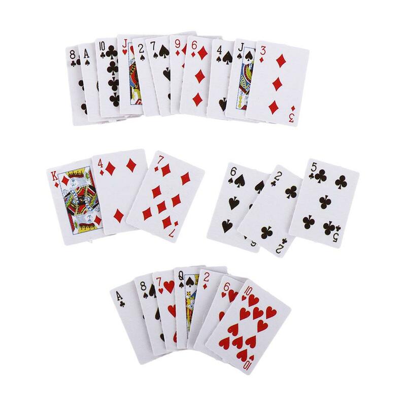 Juegos de cartas en miniatura, decoración del hogar, póker