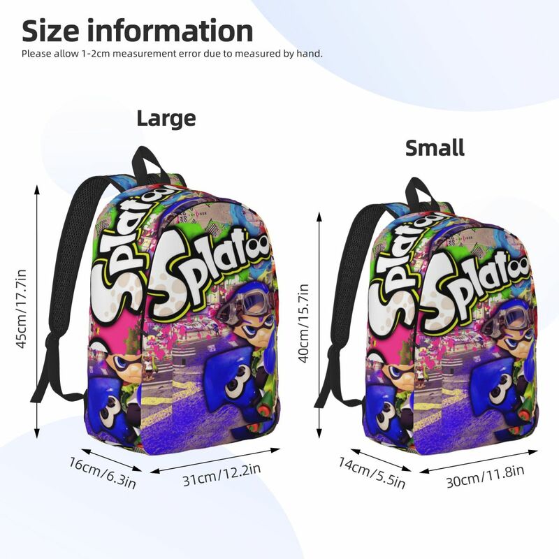 Mochila Splatoon Lnkling para estudiantes de secundaria primaria, juego de pulpo, mochila de viaje para adolescentes