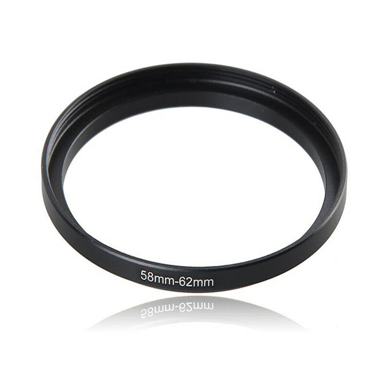 Anillo de filtro de aumento negro de aluminio, adaptador de lente para Canon, Nikon, Sony, DSLR, 58-62mm, 58 a 62mm