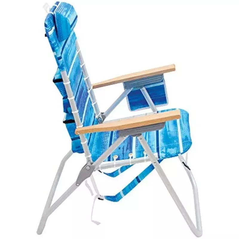 RIO Gear-Chaise de plage Hi-Boy à 4 positions, en aluminium, à rayures