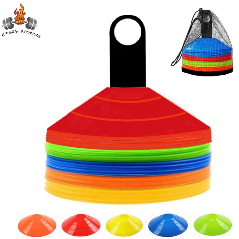 Set di coni da calcio da 10 pezzi attrezzatura da allenamento per il calcio per Kid Pro Disc Cones Agility Exercise ostacoli per evitare accessori sportivi