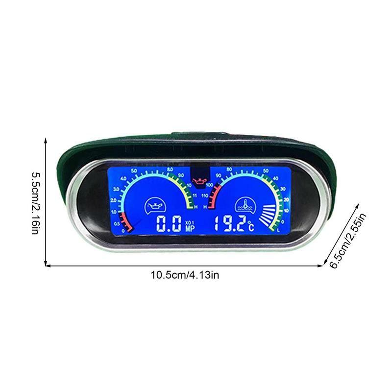 Pengukur Voltmeter suhu air 2 In 1 mobil, pengukur suhu air otomatis multifungsi Universal, pengukur suhu air mobil tepat