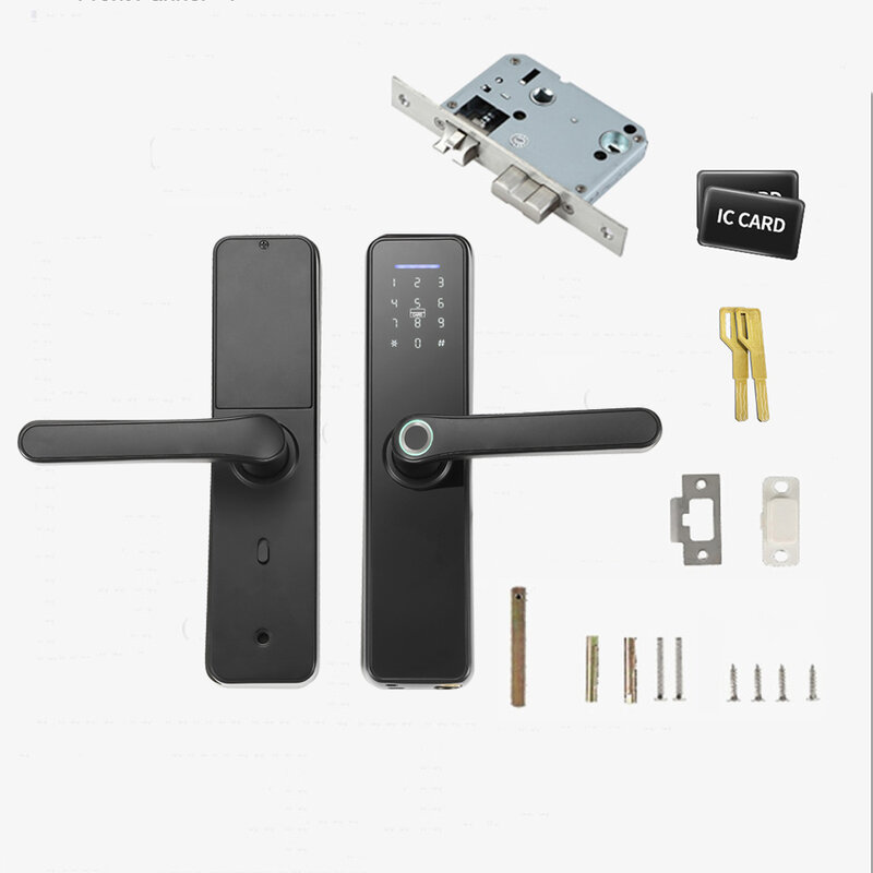 WAFU-cerradura electrónica con huella dactilar para interiores, dispositivo de cierre inteligente con tarjeta de contraseña y huella dactilar, con WIFI, para oficina, Hotel y hogar