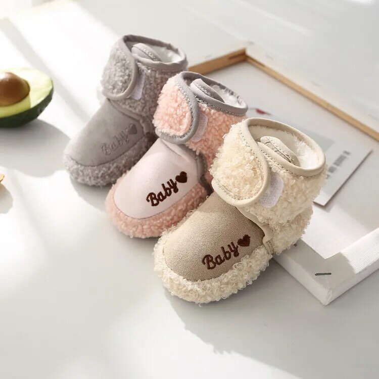 Chinelo de meias antiderrapantes para bebê recém-nascido, botas infantis de neve, sapatos infantis, macios e confortáveis, quentes para meninos e meninas