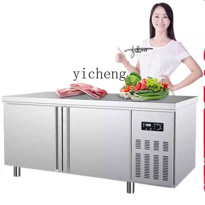 Dingbei-キッチン用冷蔵テーブル、保存、冷凍、産業用冷蔵庫、フラットコールド冷凍庫、コンソール、ミルク、ティー、ショップ、ウォーターバー