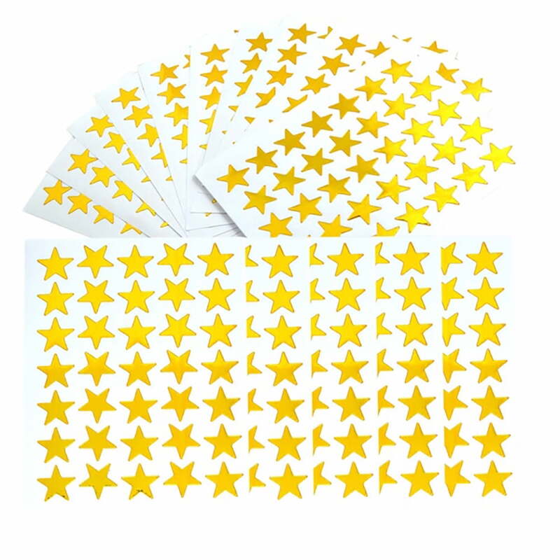 1 buah stiker bintang lima-sudut untuk anak-anak alat tulis siswa Dekorasi buku tempel amplop hadiah stiker album Scrapbook