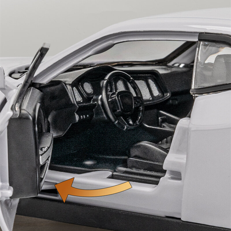 دودج تشالينجر SRT موديل سيارة موسيقي معدني ، نماذج سيارات رياضية ، مجموعة محاكاة لضوء الصوت ، هدية ألعاب للأطفال ، 1:32