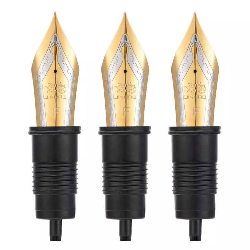 3 pezzi Jinhao X159 / 9019 pennino per penna stilografica #8 sostituito pennino dorato/argento Extra Fine, Fine, misura media