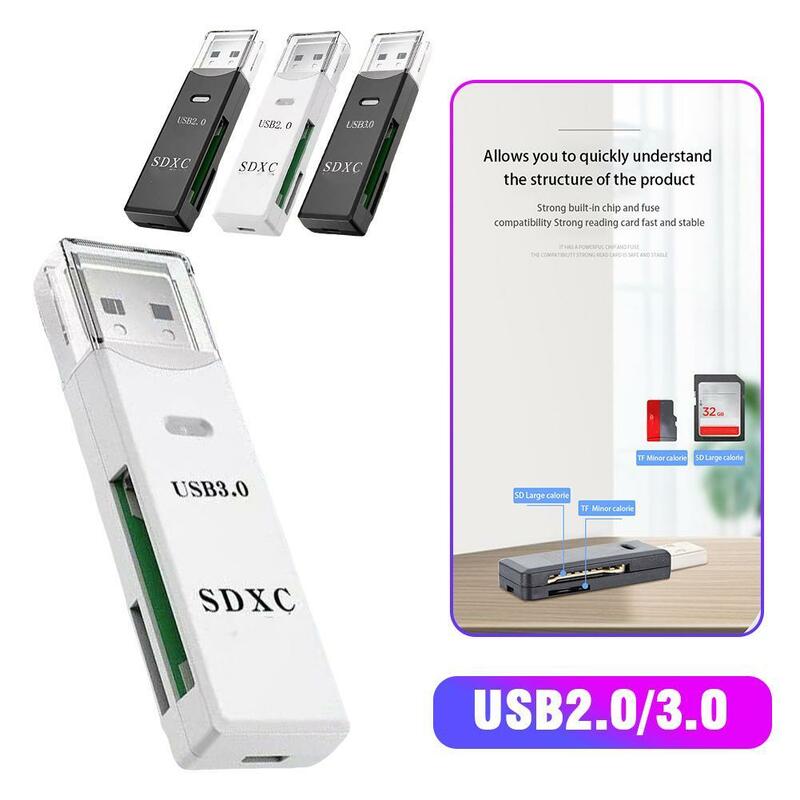 SD/TF Dual Card Slot Design 100MB/S High-speed Image Transmission 64GB Memory Driver-free Plug-and-play Card Reader