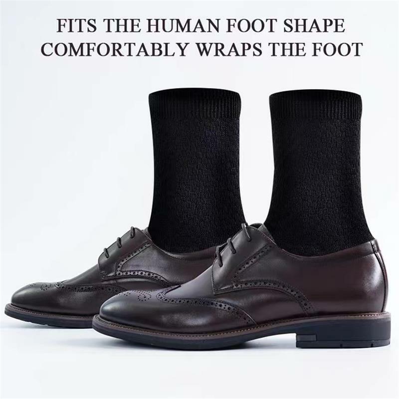Мужские носки 10 парт/Лот, высококачественные носки из натурального бамбукового волокна, мужские бриллиантовые Большие размеры EU45