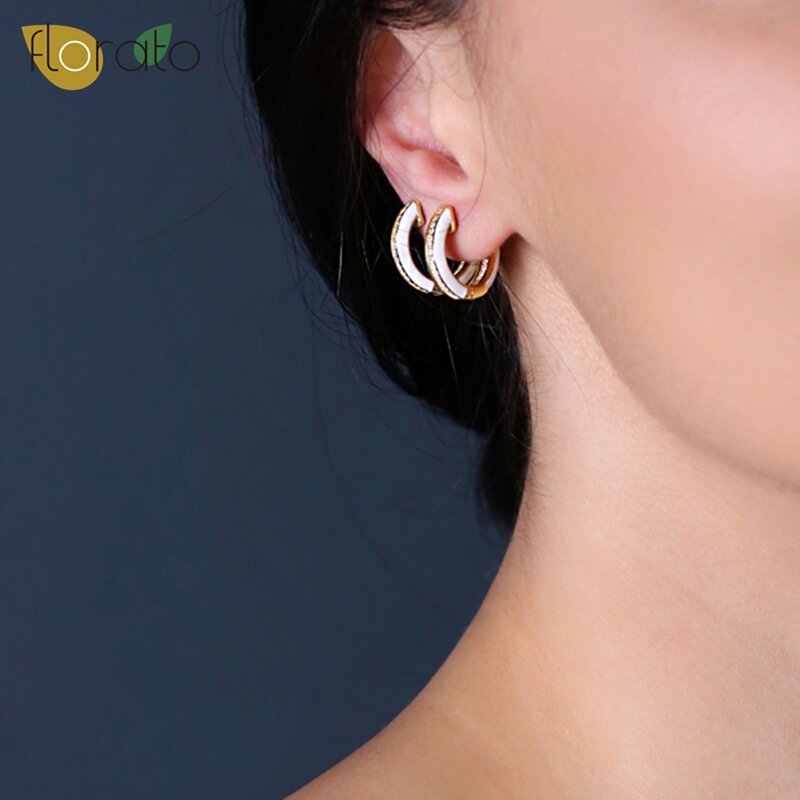 925 Sterling Silber Ohr Nadel Mode Nische Design Creolen bunte Macaron Serie Ohrringe für Frauen Schmuck Geschenke