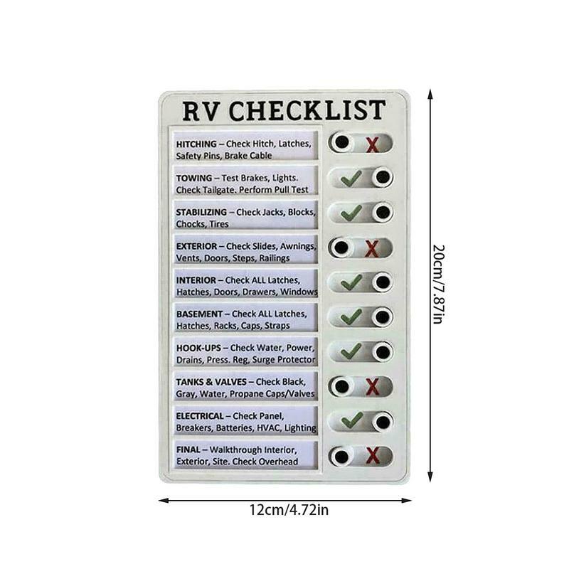 Tabla de verificación de lista de tareas, tableros de notas, tabla de lista de tareas, tabla de lista de notas, tabla de verificación de notas reutilizable desmontable, tabla de verificación de RV