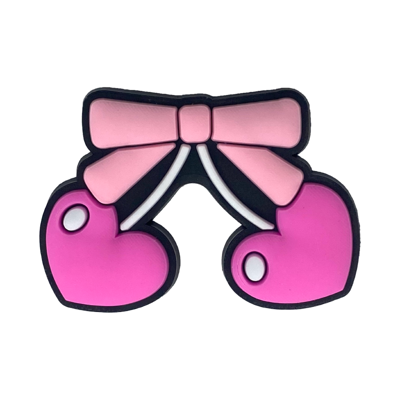 1Pc Cute Pink Flower Love Shoe Charms For Clogs Sandals Buckle Decoration With Pins PVC Shoe Accessories Charms Animal