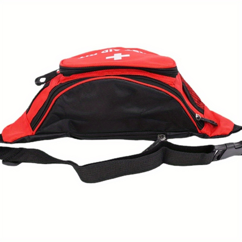 Поясная сумка для оказания первой помощи, красный Дорожный спасательный поясной кошелек, компактный карманный контейнер для лекарств для выживания