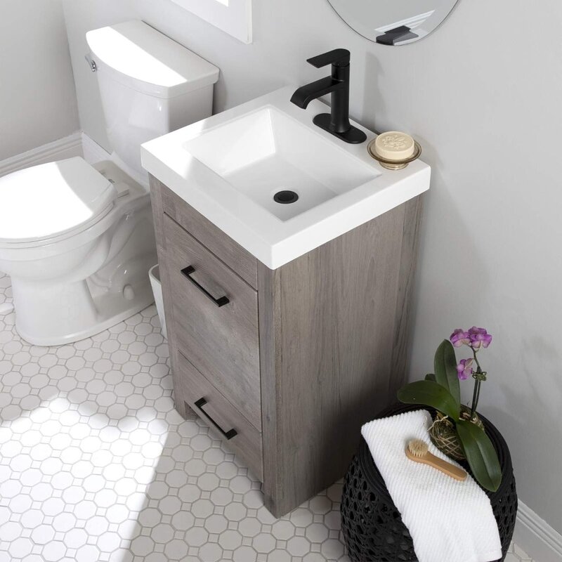 Выдвижная раковина для ванной комнаты, отдельно стоящая раковина для ванной комнаты, шкаф для раковины с 1 дверью, белый дубовый смеситель для кухонной раковины
