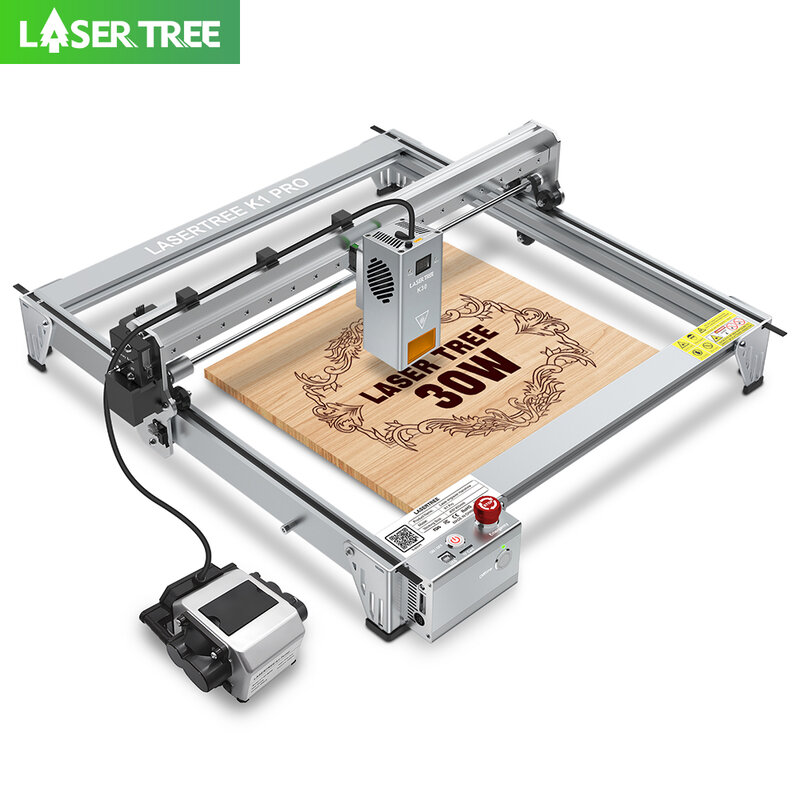 LASER TREE-LT-K1 PRO Máquina de gravação a laser, área de gravação 400x400mm, 30W Laser Head, Woodworking Laser Engrave Cut Tools