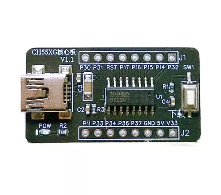 CH554 Learning System Board, CH552G Core Board, 51 MCU, Comunicação USB, Desenvolvimento, Novo, CH551G