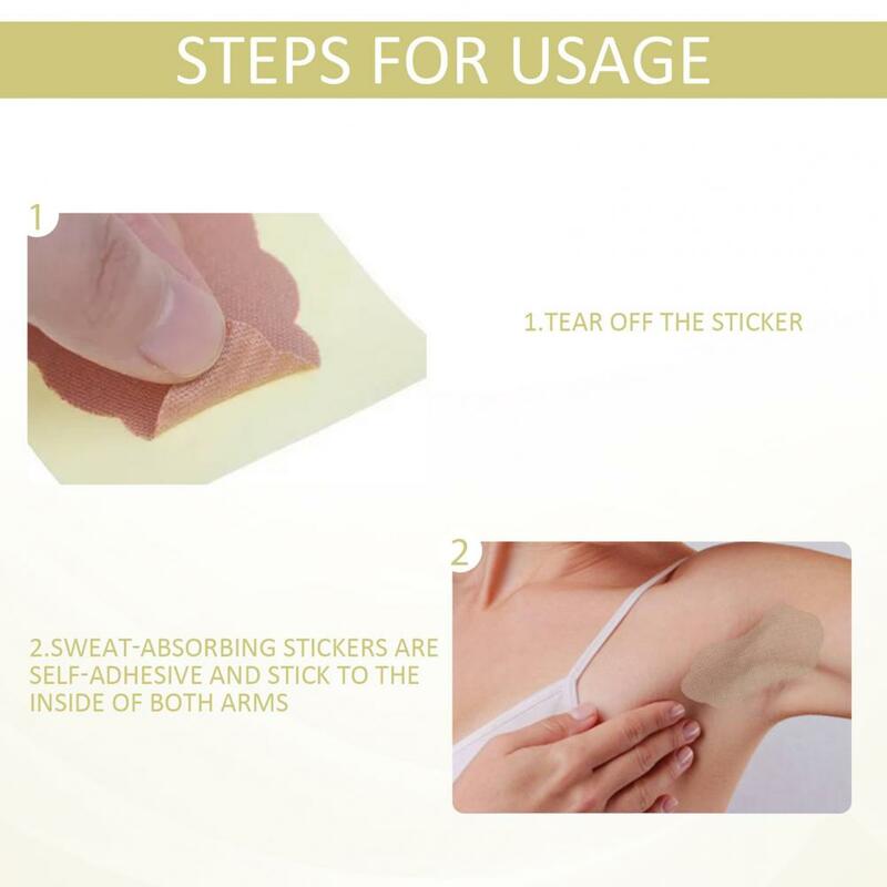 Fácil de usar confortável unisex antitranspirante almofadas axilas suor adesivos para feminino