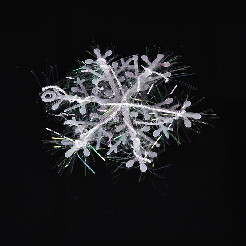 6/12/30/60pcs ornamenti di fiocchi di neve bianchi decorazioni da appendere all'albero di natale di natale