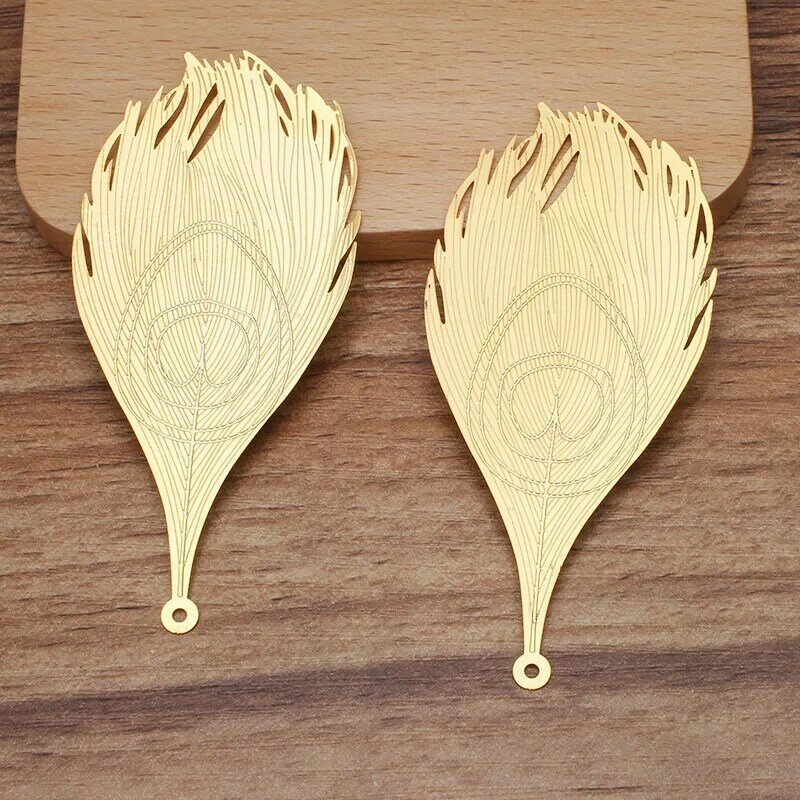 BoYuTe (10 Pieces/Lot) 83*38MM Big Peacock Feather Pendant Sheet Diy Jewelry Making Materials