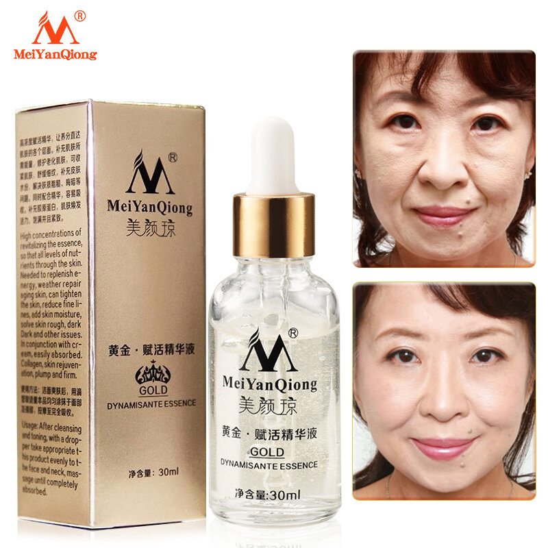 ผิว24K Gold Essence ครีมต่อต้านริ้วรอย Face Care Anti Aging Collagen Whitening Moisturizing Hyaluronic Acid Ance