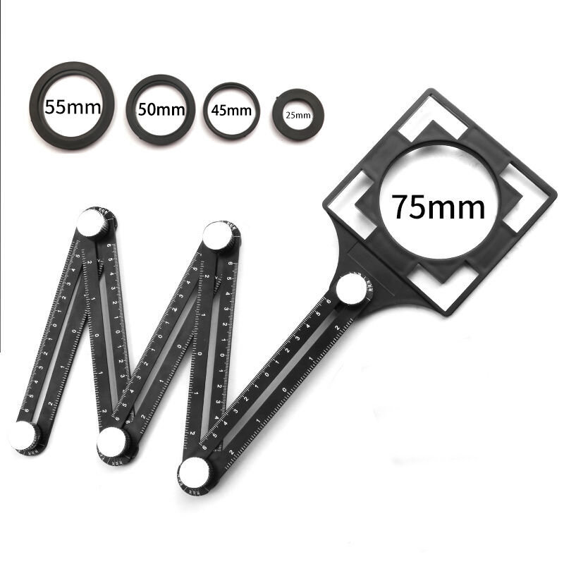 Aluminum Alloy Six-Fold Ruler Goniometer For Tile Positioning Opening Tile Tile Angle Measurement Construction Tool Parts