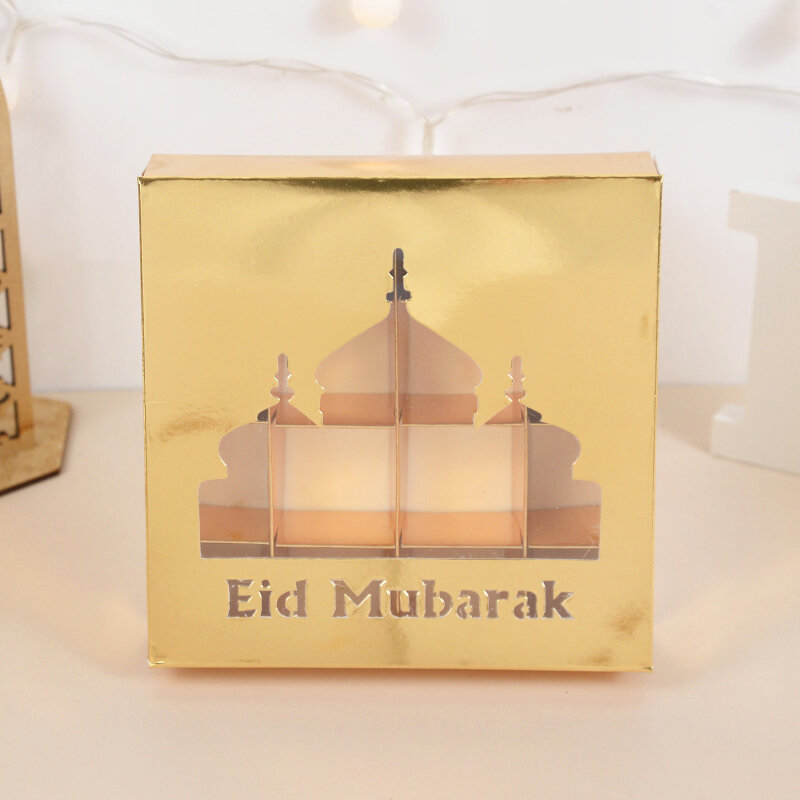 2023 Eid 무바라크 라마단 케이크 초콜릿 상자, 이슬람 무슬림 파티 용품, Eid Al-fitr 선물, 선물 패키지 용품, 무바라크 장식