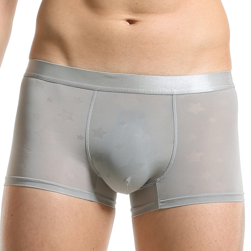 Sexy Men Solid Underwear Sexy Shorts Summer Panties Boxers Briefs Underpants