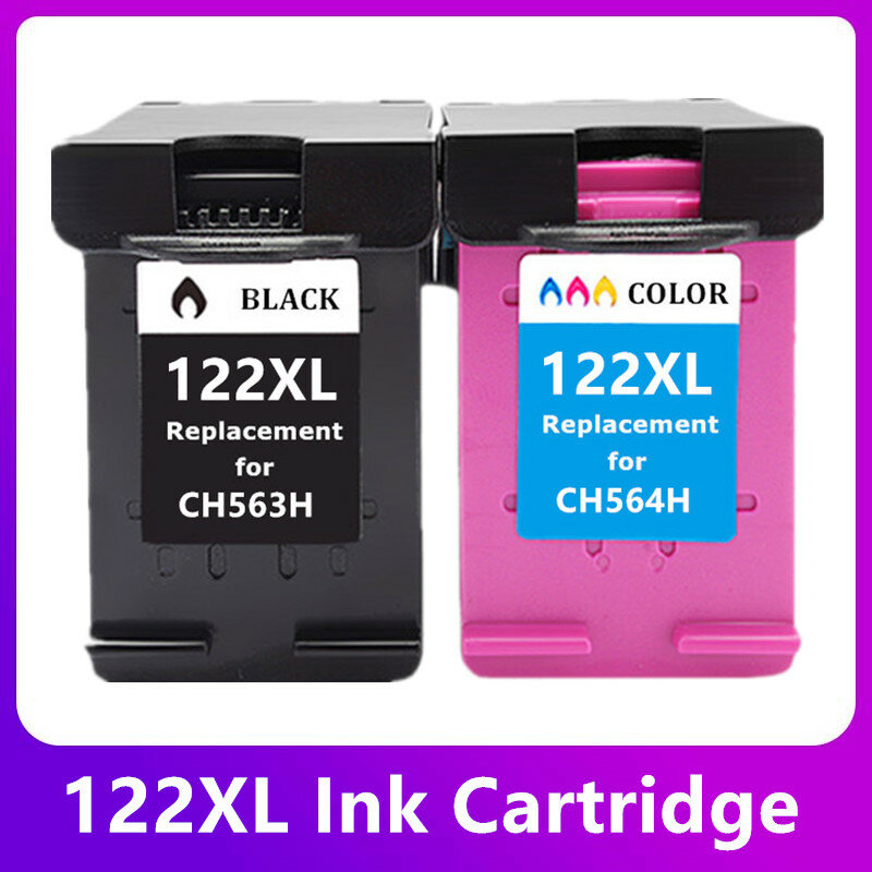 Cartucho de tinta remanufacturado 122XL para impresora HP 122 XL, para HP122 Deskjet 1510, 2050, 1000, 1050, 1050A, 2000, 2540, 3000, 3052A