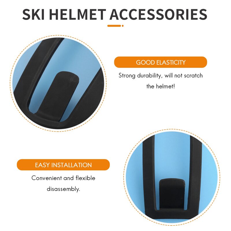 Helm Ski Universal, Aksesoris helm Ski, sabuk klip kacamata