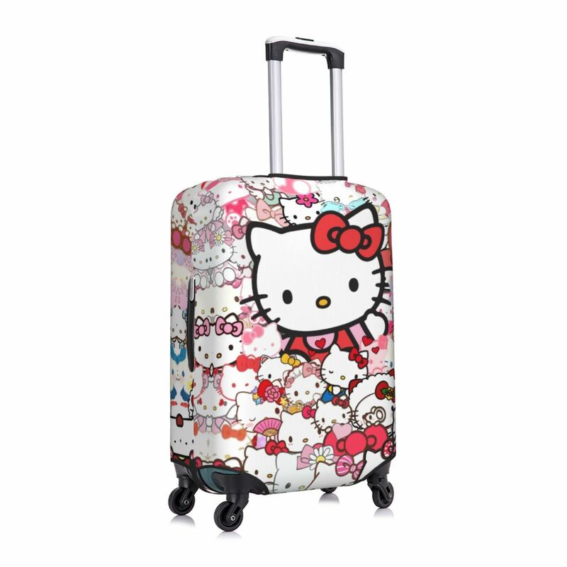 غطاء حقائب سفر Hello Kitty Sanrio مخصص ، غطاء حقيبة قابل للغسل ، واقي مناسب ، 18 "إلى 32"
