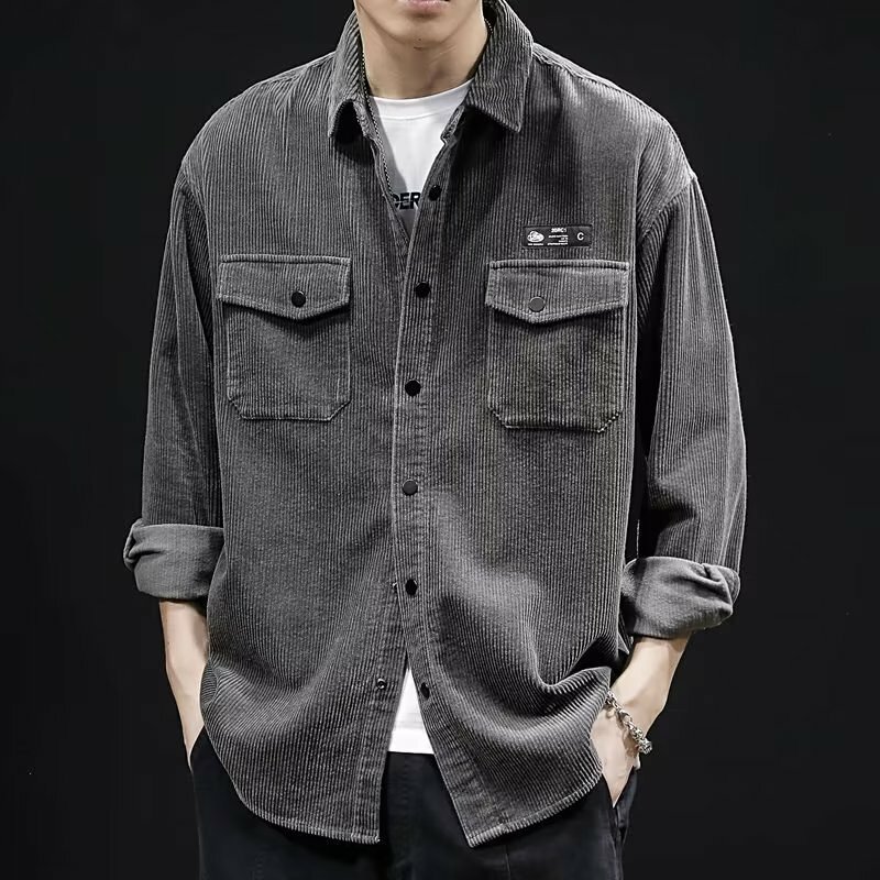 Blusas coreanas de manga comprida, roupas populares, tops casuais estilo Y2K, casaco chique, gola virada para baixo, carga Y2K