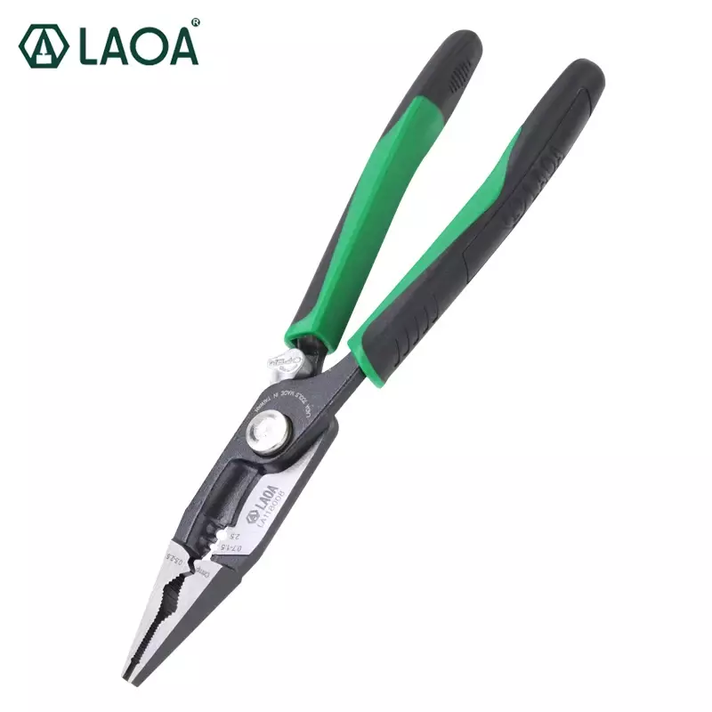 8 inch Multifunctional Long Nose Pliers Cr-Mo Wire Stripper Combination Pliers Electrican Hand Tools